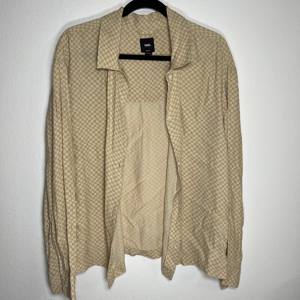 Vans Off The Wall |Women's checkered academia long sleeve button-down shirt